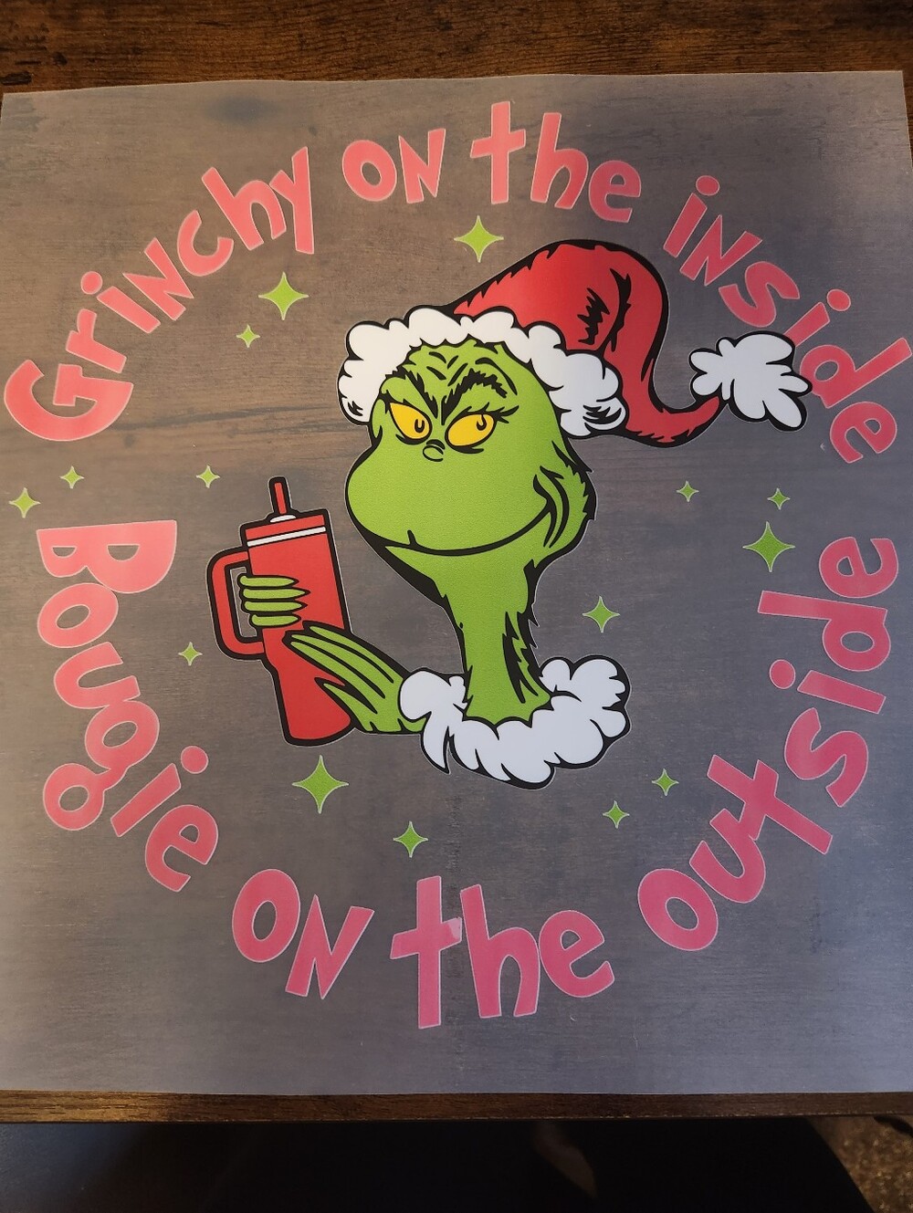 "GRINCHY & BOUGIE" 💚 DTF TRANSFER SHEET